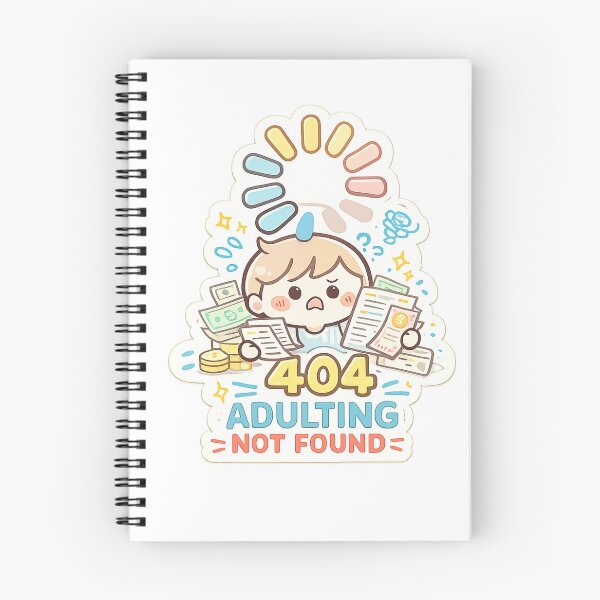 Item preview, 404 Adulting Not Found Sticker designed and sold by CodePaws Creations.