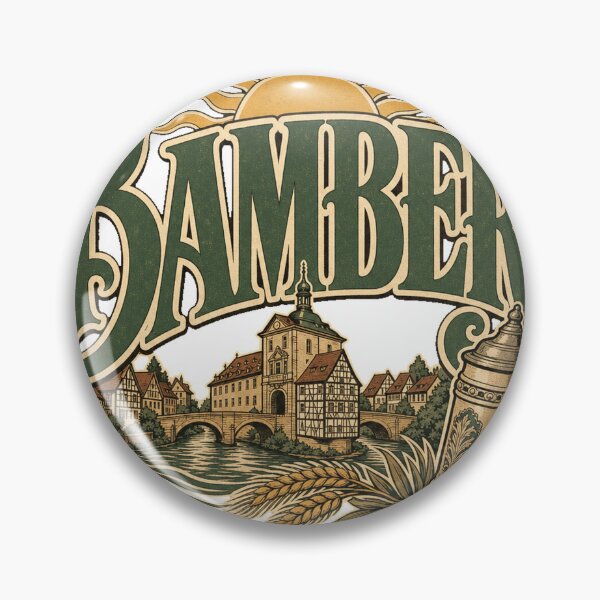 Item preview, Bamberg Germany Vintage Signwriting Travel Design designed and sold by VisualArtsOasis.
