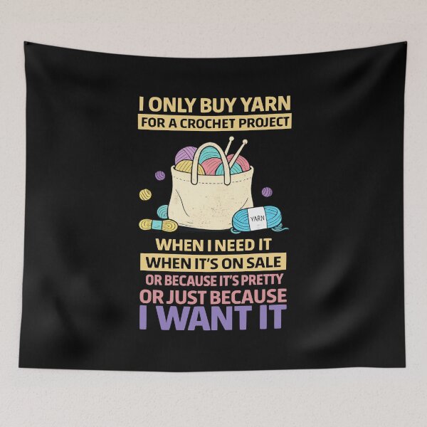 Item preview, the crochet funny crochet quote crochet designed and sold by kiakuki.