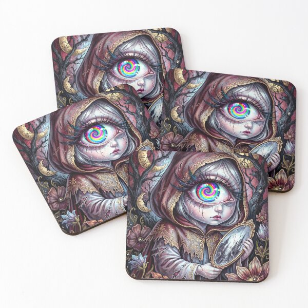 Item preview, Creepy Cute One Eyed Girl Portrait | Fantasy Cyclops Little Girl designed and sold by QQQueen.