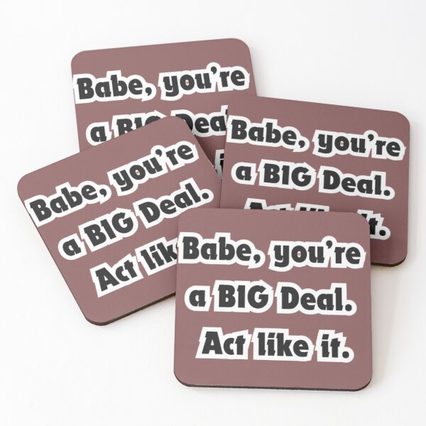Item preview, Babe You Are a Big Deal Act Like It Sticker | Motivational Quote designed and sold by velvetwings.