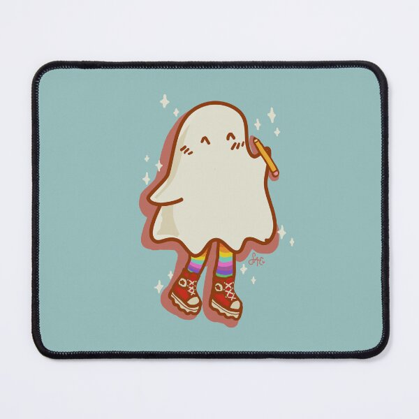 Item preview, Cute ghost with pencil ✨ (blue version) designed and sold by JellyGhost_Art.