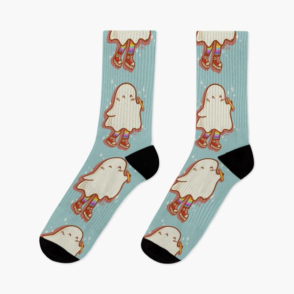 Item preview, Cute ghost with pencil ✨ (blue version) designed and sold by JellyGhost_Art.