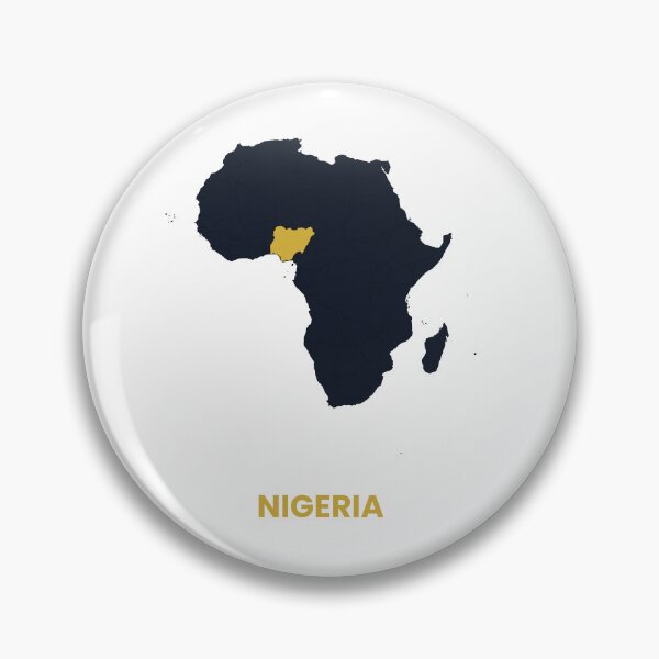 Item preview, Nigeria Highlighted on Africa Map Print designed and sold by Whoopau.