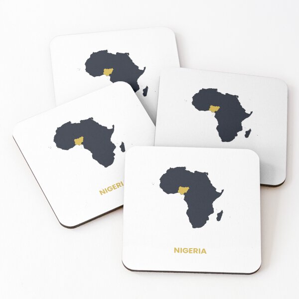 Item preview, Nigeria Highlighted on Africa Map Print designed and sold by Whoopau.