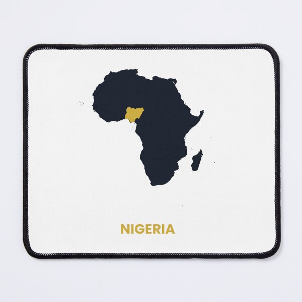 Item preview, Nigeria Highlighted on Africa Map Print designed and sold by Whoopau.