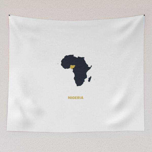 Item preview, Nigeria Highlighted on Africa Map Print designed and sold by Whoopau.