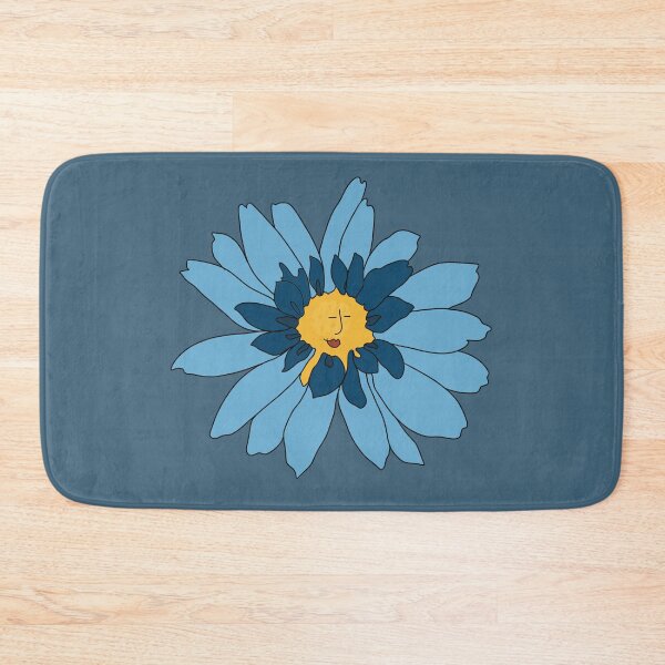 Item preview, Blue Flower Face – Whimsical Blue Daisy Illustration designed and sold by La Galleria della Mente.