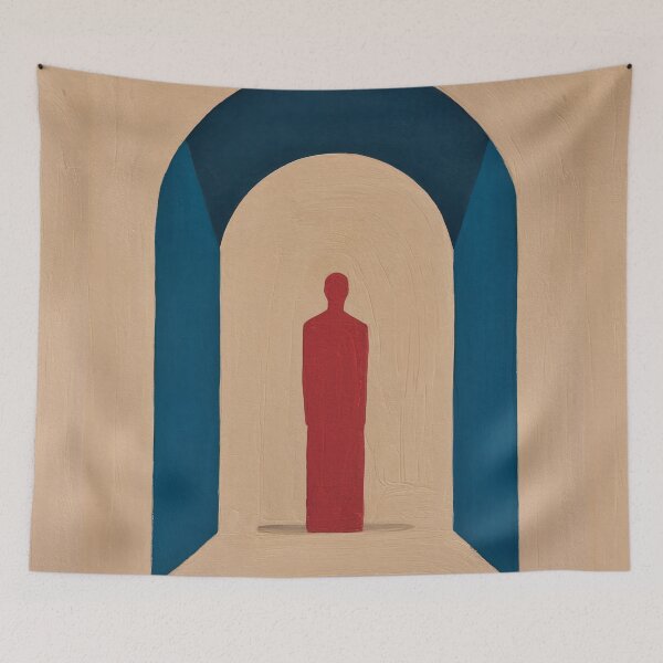 Item preview, Quiet Room Blue Archway Wall Art designed and sold by Moodzu.