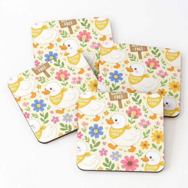 Item preview, Happy Gluten Free Duck Pattern | Cute Floral Ducklings designed and sold by My Gluten Free Life UK.