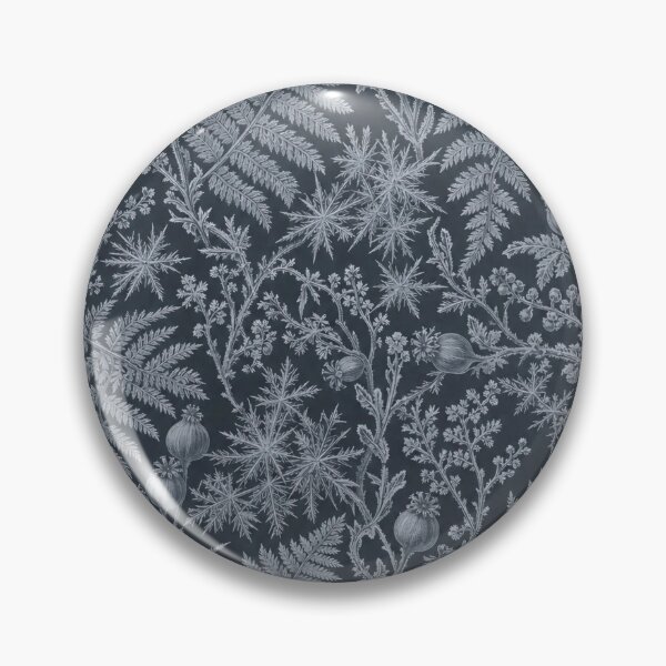 Item preview, Frost Fern Toile Seamless Pattern | Ice Crystal Botanical Toile Silver Blue designed and sold by StickyGuys.