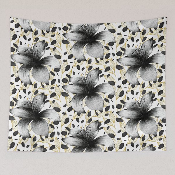 Item preview, Lírio preto e pétalas  designed and sold by DiFraia Studio.