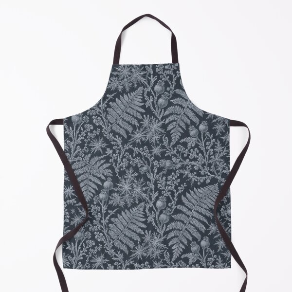 Item preview, Frost Fern Toile Seamless Pattern | Ice Crystal Botanical Toile Silver Blue designed and sold by StickyGuys.