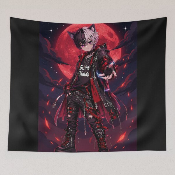 Item preview, Nyxen – Gothic Neko Boy | Anime dark fantasy designed and sold by Revyra Design .