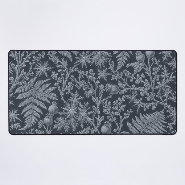 Item preview, Frost Fern Toile Seamless Pattern | Ice Crystal Botanical Toile Silver Blue designed and sold by StickyGuys.