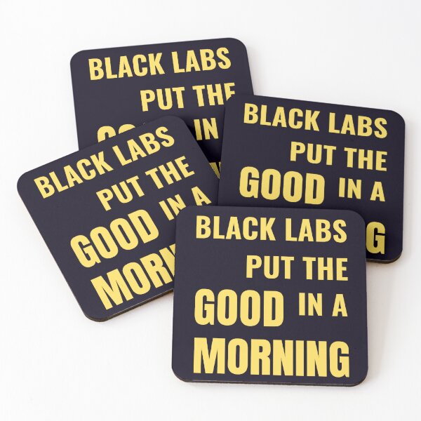 Item preview, Black Lab Puppy Dog Morning Coffee Quote designed and sold by PRINTSCHARMINGM.