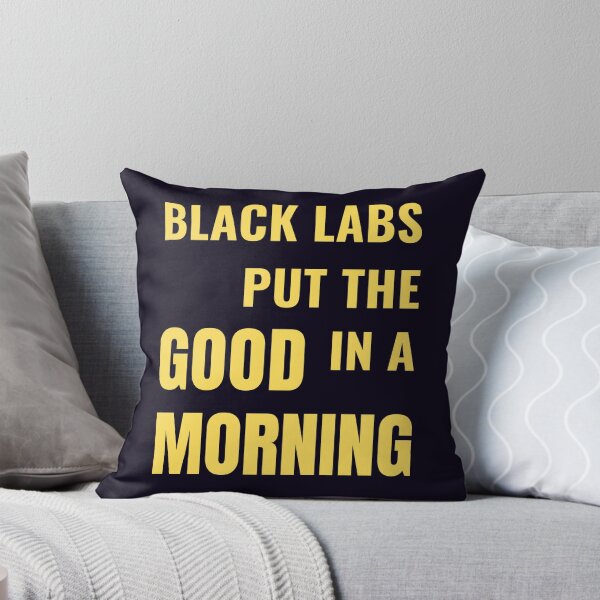 Item preview, Black Lab Puppy Dog Morning Coffee Quote designed and sold by PRINTSCHARMINGM.