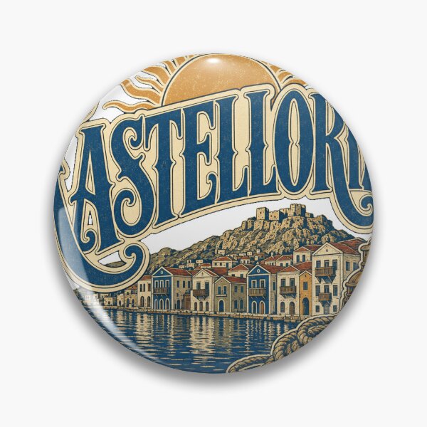 Item preview, Kastellorizo Greece Vintage Signwriting Travel Design designed and sold by VisualArtsOasis.