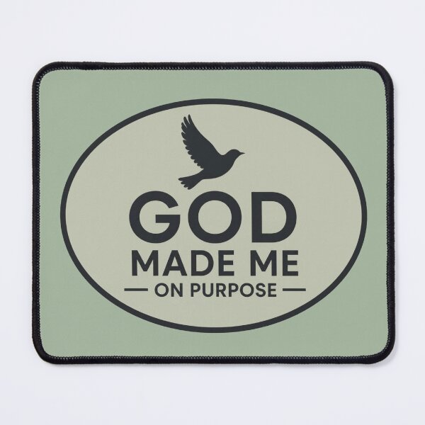 Item preview, God Made Me On Purpose – Oval Christian Encouragement Sticker designed and sold by The Digital Compass.