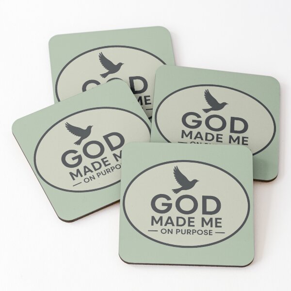 Item preview, God Made Me On Purpose – Oval Christian Encouragement Sticker designed and sold by The Digital Compass.