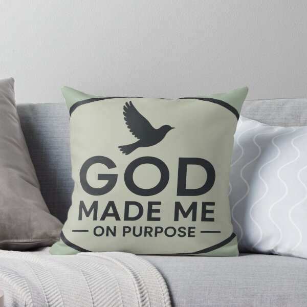 Item preview, God Made Me On Purpose – Oval Christian Encouragement Sticker designed and sold by The Digital Compass.