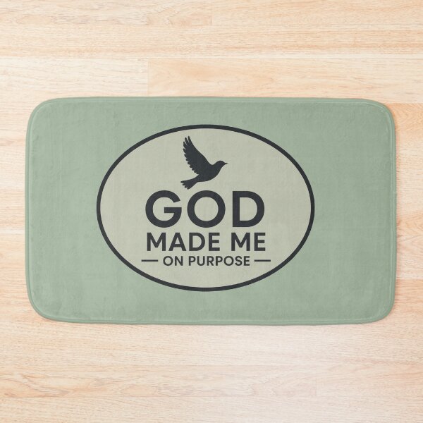 Item preview, God Made Me On Purpose – Oval Christian Encouragement Sticker designed and sold by The Digital Compass.