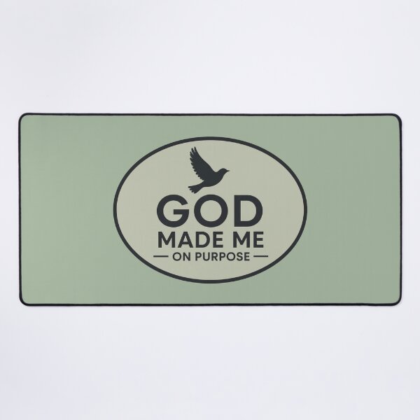 Item preview, God Made Me On Purpose – Oval Christian Encouragement Sticker designed and sold by The Digital Compass.