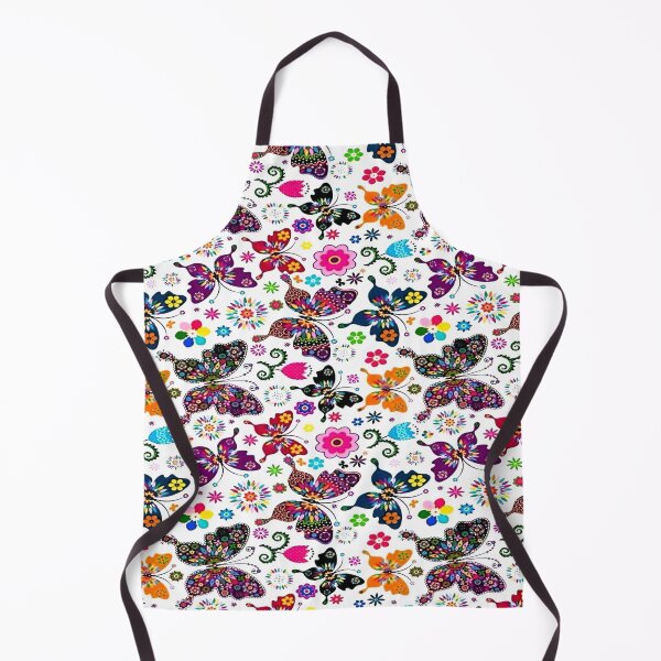 Item preview, Vibrant Floral and Butterfly Pattern Design Featuring a Lush Array of Colorful Elements on a Crisp White Background designed and sold by Matt_Smith.