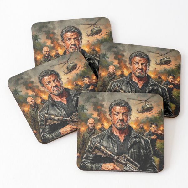 Item preview, The Expendables Action Fine Art Tribute designed and sold by Art's Diner.