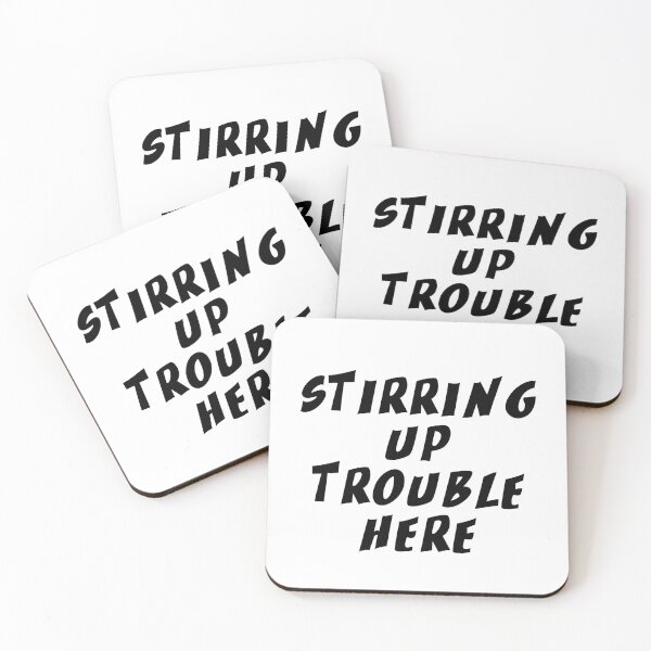Item preview, Text Typography Stirring up trouble here Cat + Baking designed and sold by Typetextstudio.