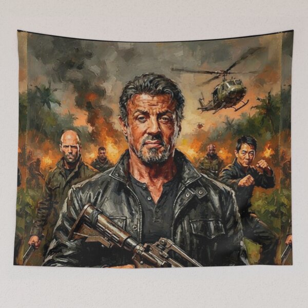 Item preview, The Expendables Action Fine Art Tribute designed and sold by Art's Diner.