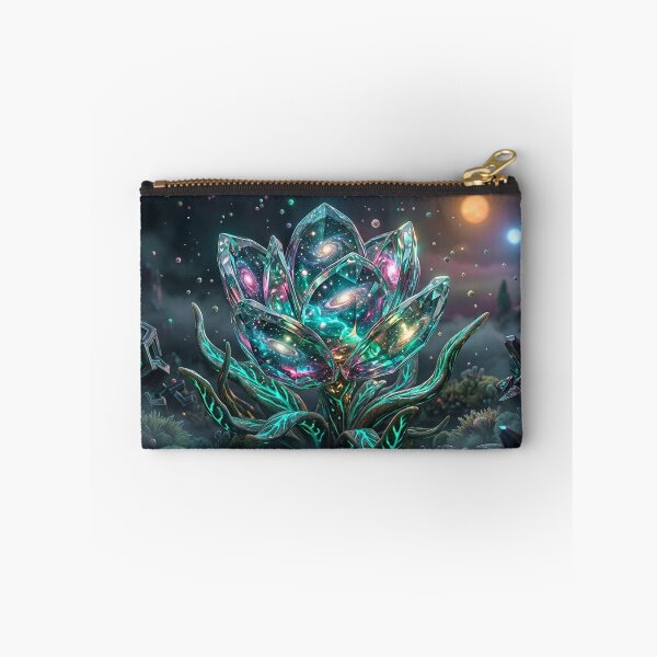 Item preview, Crystal Galaxy Flower — Bioluminescent Alien Blossom with Universe Inside | Fantasy Space Art designed and sold by RoyArt0.
