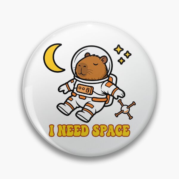 Item preview, I Need Space – Funny Capybara Astronaut Space Pun designed and sold by MokeleShop.