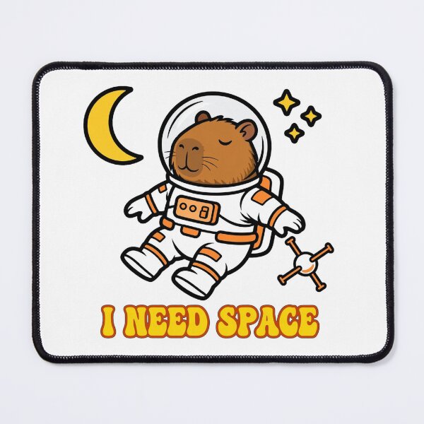 Item preview, I Need Space – Funny Capybara Astronaut Space Pun designed and sold by MokeleShop.