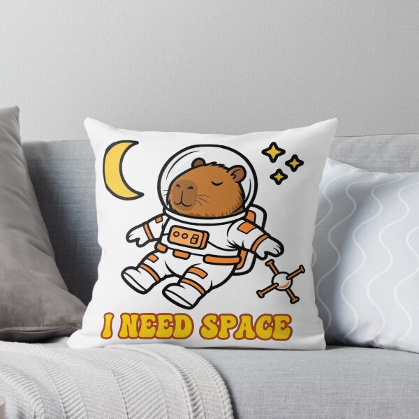 Item preview, I Need Space – Funny Capybara Astronaut Space Pun designed and sold by MokeleShop.
