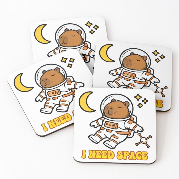 Item preview, I Need Space – Funny Capybara Astronaut Space Pun designed and sold by MokeleShop.