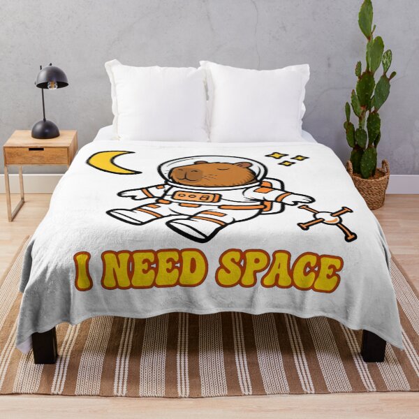 Item preview, I Need Space – Funny Capybara Astronaut Space Pun designed and sold by MokeleShop.
