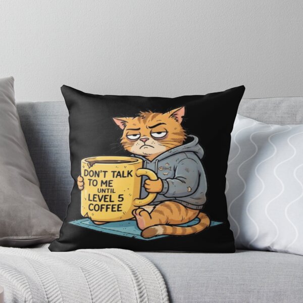 Item preview, Grumpy Cat Drinking Coffee Funny Quote designed and sold by DailySparks.