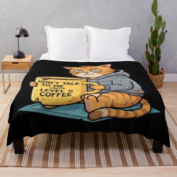 Item preview, Grumpy Cat Drinking Coffee Funny Quote designed and sold by DailySparks.