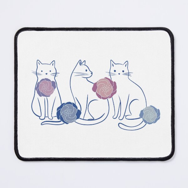 Item preview, Three Rose Cats designed and sold by IvysCreativityHouse.