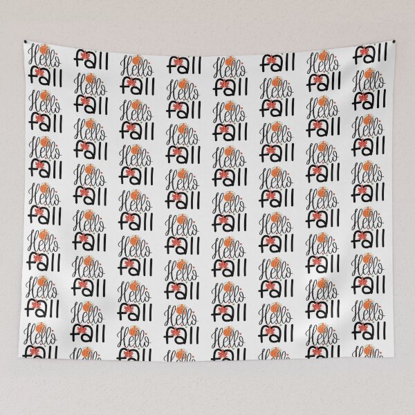 Item preview, Hello Fall Autumn Vibes Cozy Seasonal Design designed and sold by FuzionRaptor.