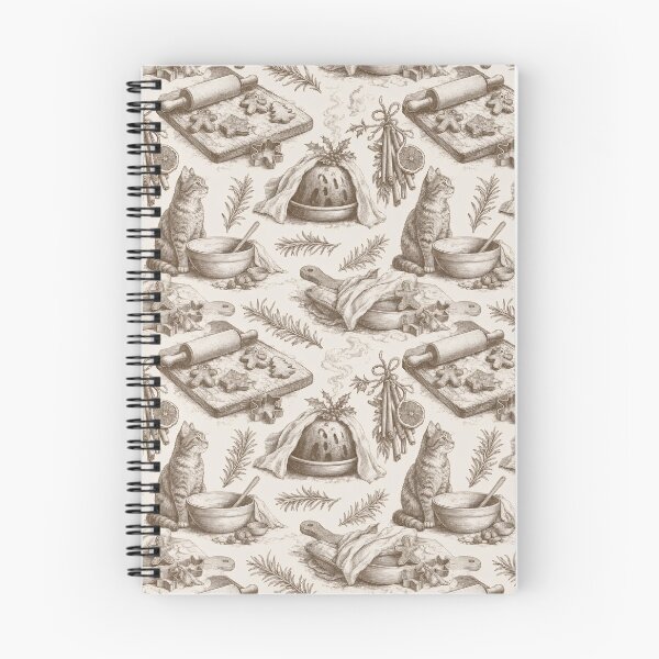 Item preview, Christmas Kitchen Toile Seamless Pattern | Gingerbread Baking Toile Warm Brown designed and sold by StickyGuys.