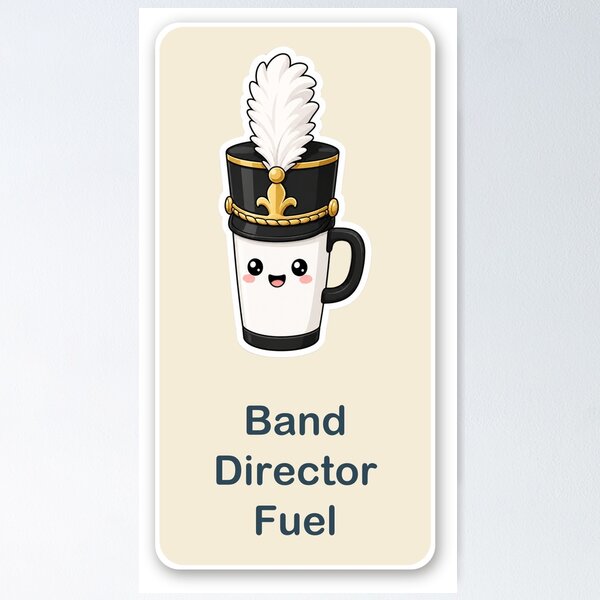 Item preview, Band Director Fuel Marching Band Sticker designed and sold by Emma's Studio.