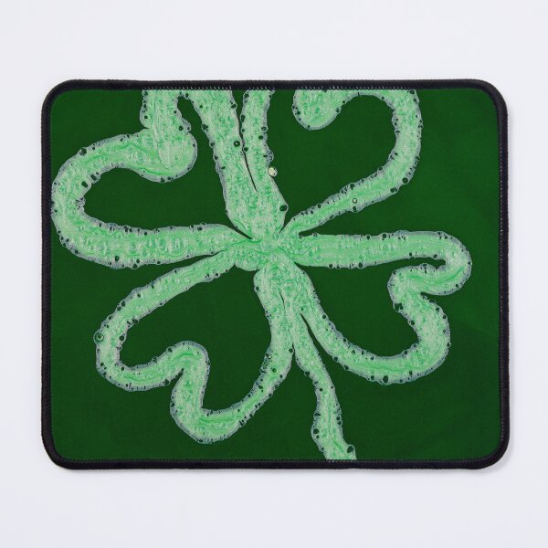 Item preview, Chalk Drawn Green Shamrock on Dark Green Background designed and sold by BuckaBaby.