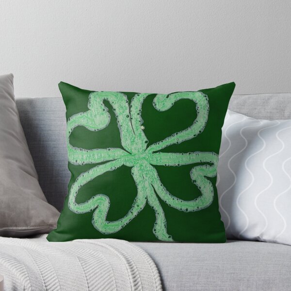 Item preview, Chalk Drawn Green Shamrock on Dark Green Background designed and sold by BuckaBaby.