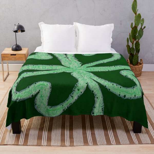 Item preview, Chalk Drawn Green Shamrock on Dark Green Background designed and sold by BuckaBaby.