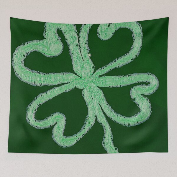 Item preview, Chalk Drawn Green Shamrock on Dark Green Background designed and sold by BuckaBaby.