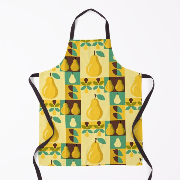 Item preview, Vintage Mid-Century Yellow Pear Botanical Pattern designed and sold by vectalux.