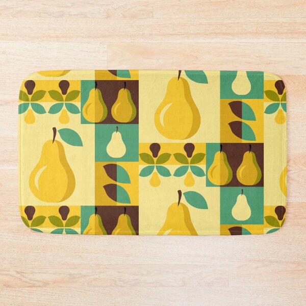 Item preview, Vintage Mid-Century Yellow Pear Botanical Pattern designed and sold by vectalux.