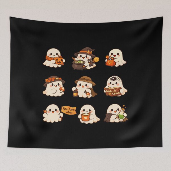 Item preview, Cute Halloween Ghost Sticker Pack Kawaii Spooky Boo-tumn Vibes Gift  designed and sold by Artycom.